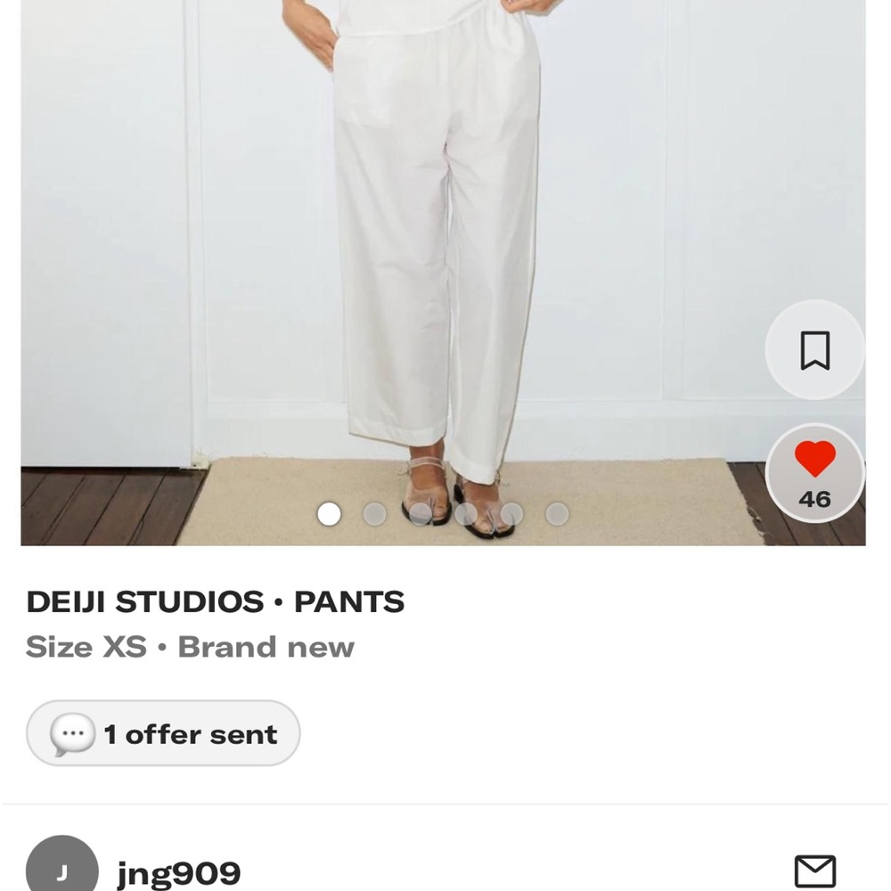 ISO DEIJI STUDIOS SIZE SMALL EASE TROUSER ANY COLOR